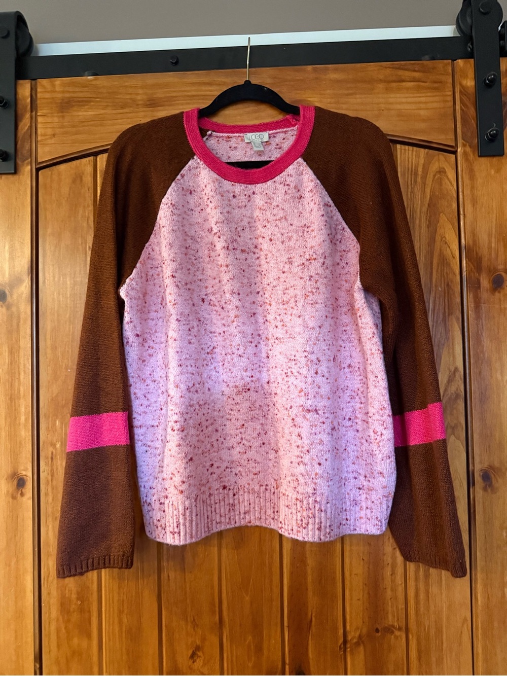 Logo by Lori Goldstein Pink Sweater